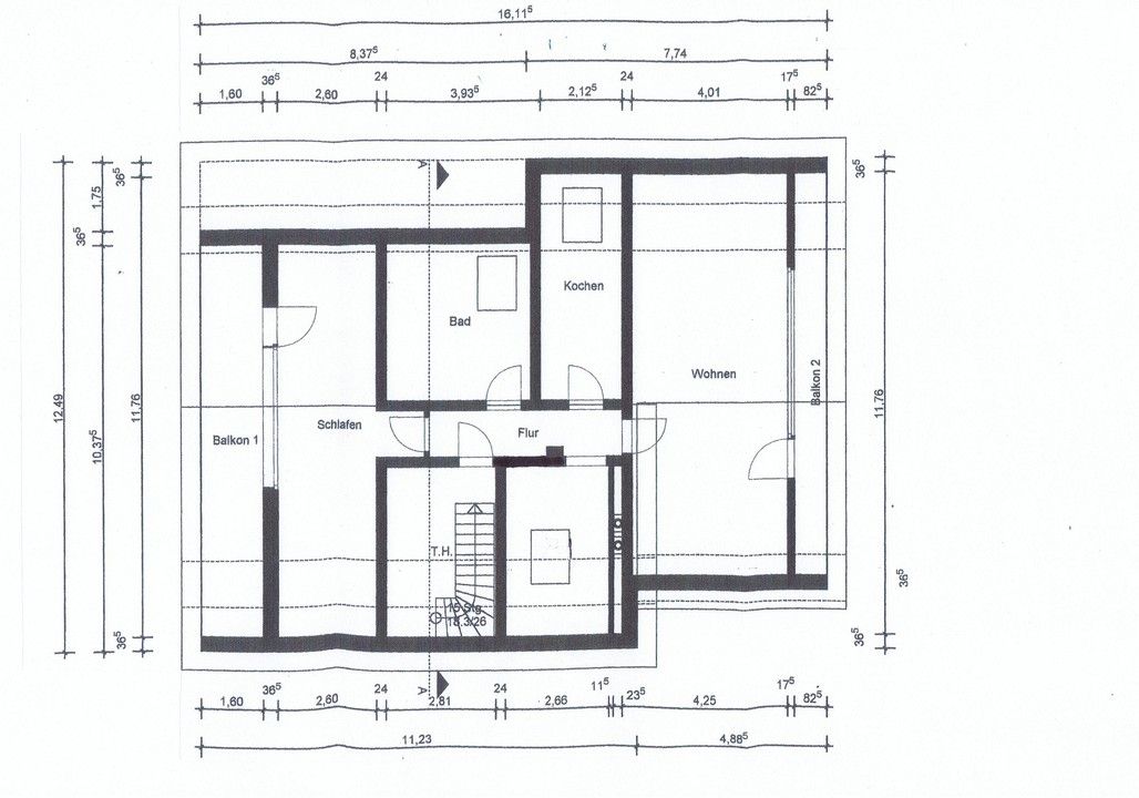 Grundriss 3-Zimmer Grundriss 3-Zimmer